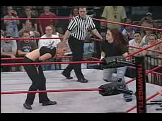 013   tna   mickie knuckles vs roxxi   shopping cart weapons match   impact